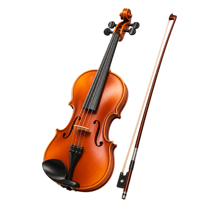 Violin and bow cutout