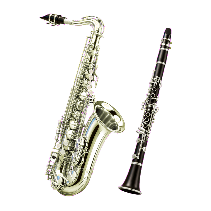 Saxophone and clarinet cutout